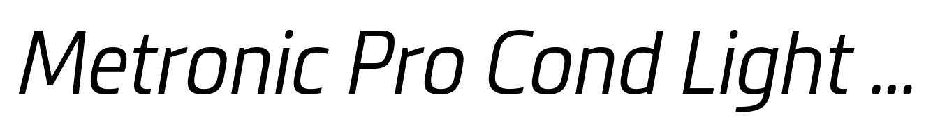 Metronic Pro Cond Light Italic